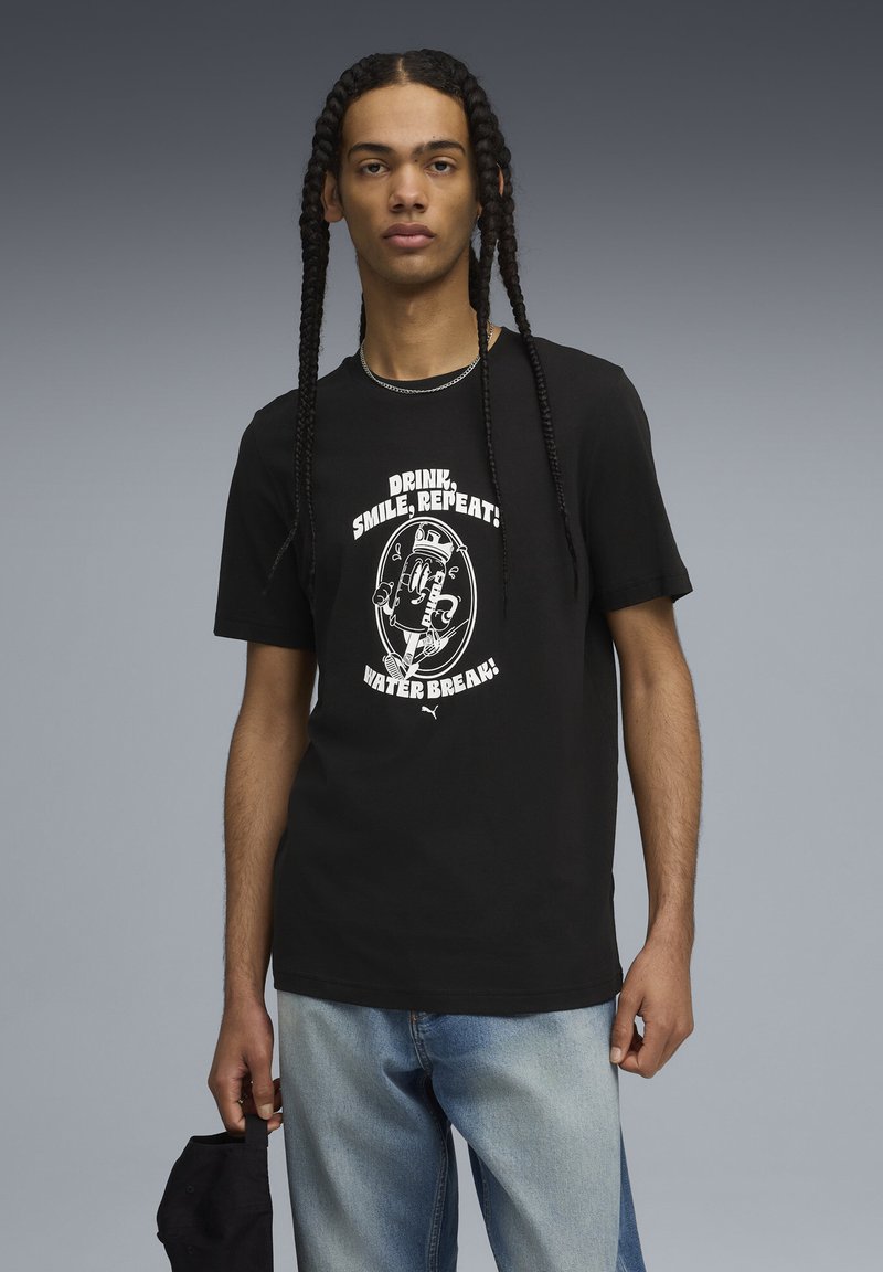 Puma GRAPHIC WATER - Triko s potiskem - black