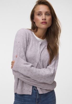Vero Moda, DOFFY STITCH O NECK CARDIGAN - Gilet - elderberry