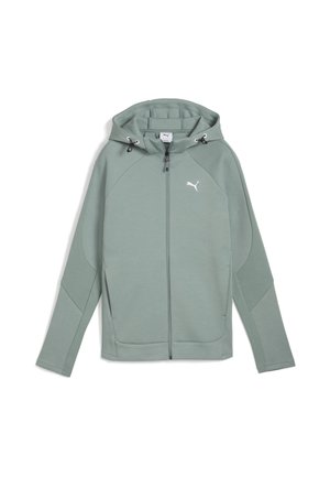 Sweater met rits - green