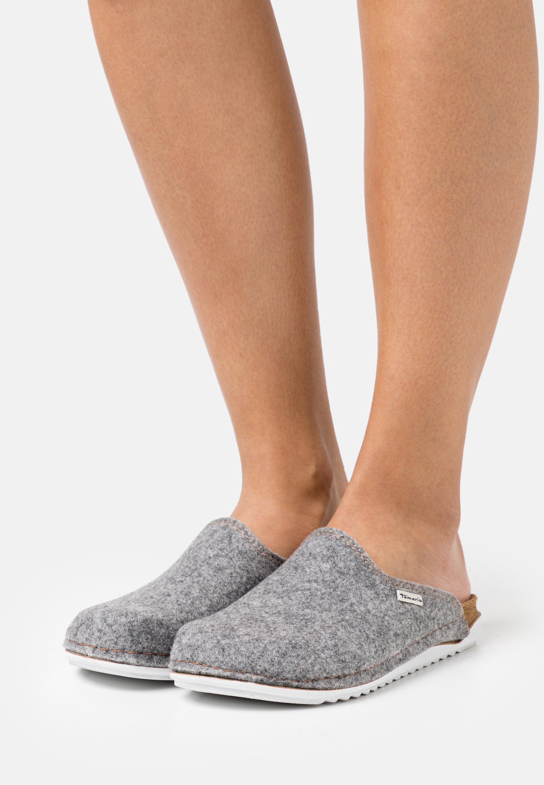 Tamaris Pantoffels - light grey/Lichtgrijs - Zalando.nl