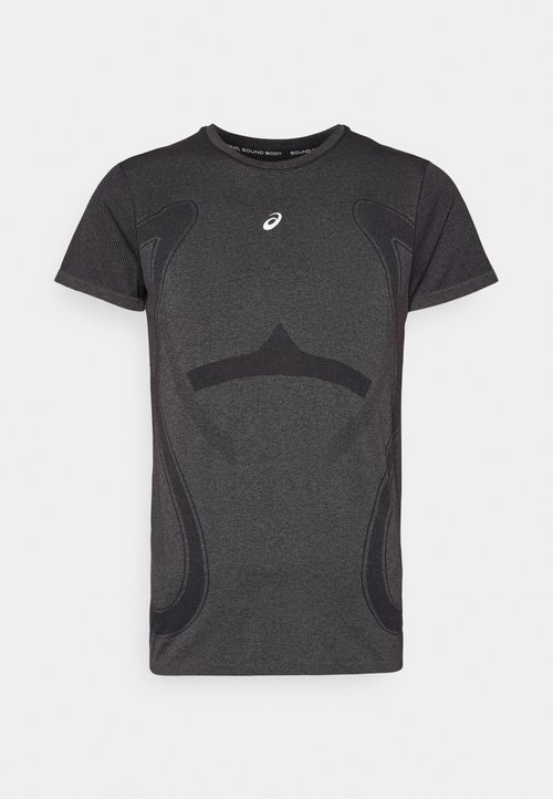 ASICS ROAD SEAMLESS - Sports T-shirt - performance black/carrier grey — photo 5