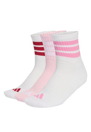 3S ESS C MID 3P - Calcetines de deporte - white/clear pink/active maroon