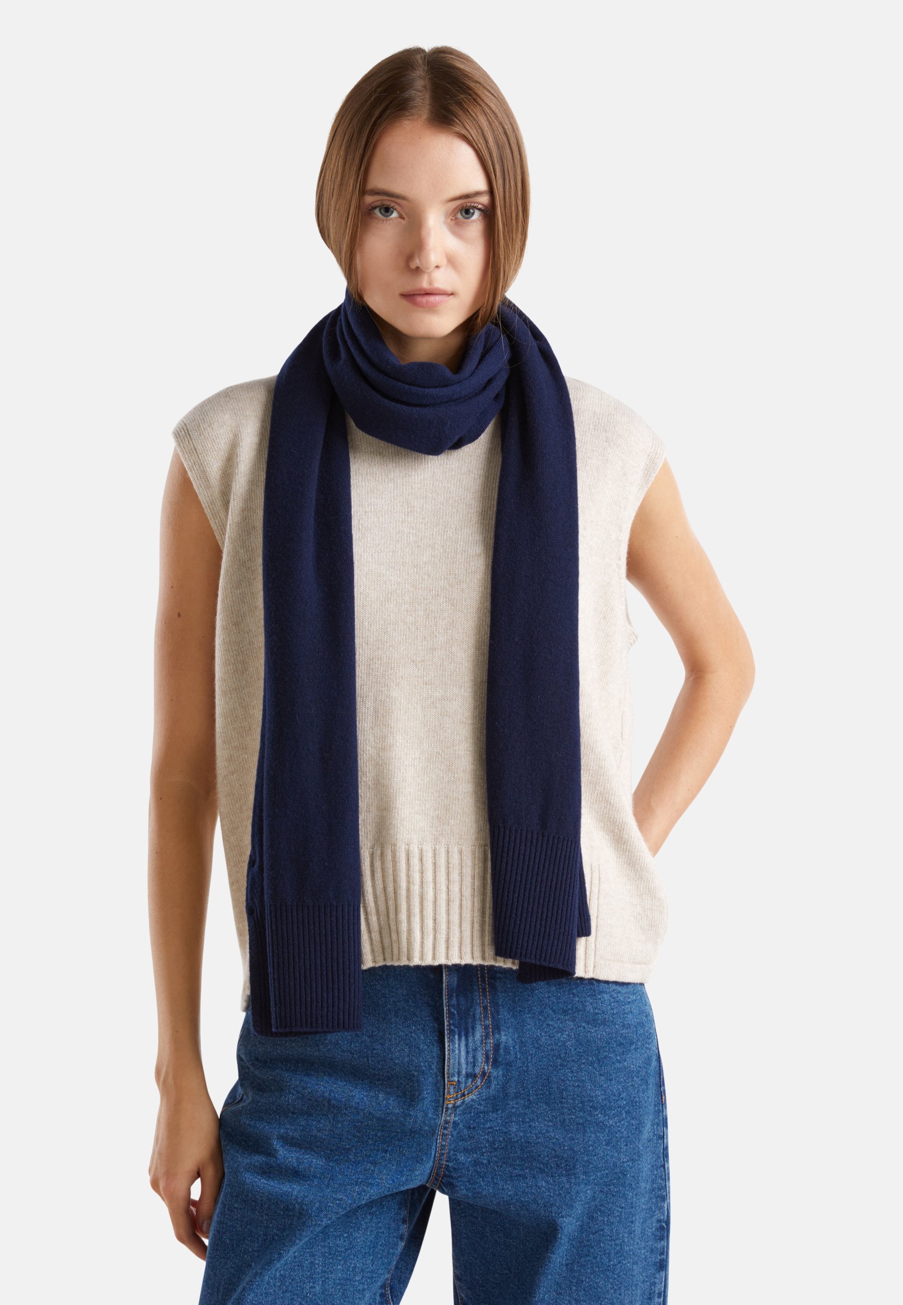 Echarpe Triangle Wool Scarf Echarpe Femme Laine United Colors Of