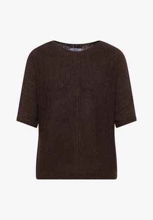 Cecil, DOLMAN PULLOVER MIT U-BOOT-AUSSCHNITT - T-shirt basique - brown cacao