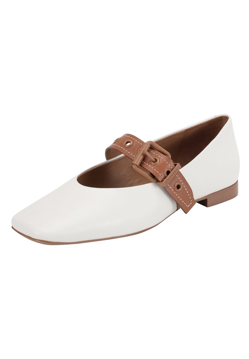 Damen Klassische Ballerinas | Ekonika Klassischer Ballerina weiß-ginger/weiß - UJ40852 Damen Klassische Ballerinas | Ekonika Klassischer Ballerina weiß-ginger/weiß - UJ40852