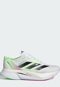 adidas Performance ADIZERO BOSTON 12 - Løbesko til landevejen - cloud white   core black   green spark
