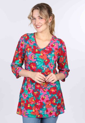 Deerberg BABSI BIG FLOWER - Langarmshirt - ocean