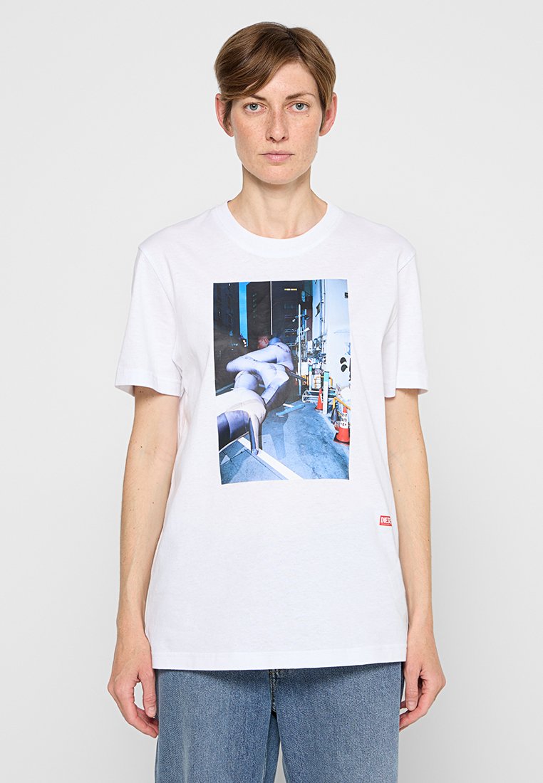 Diesel T-shirt print wit
