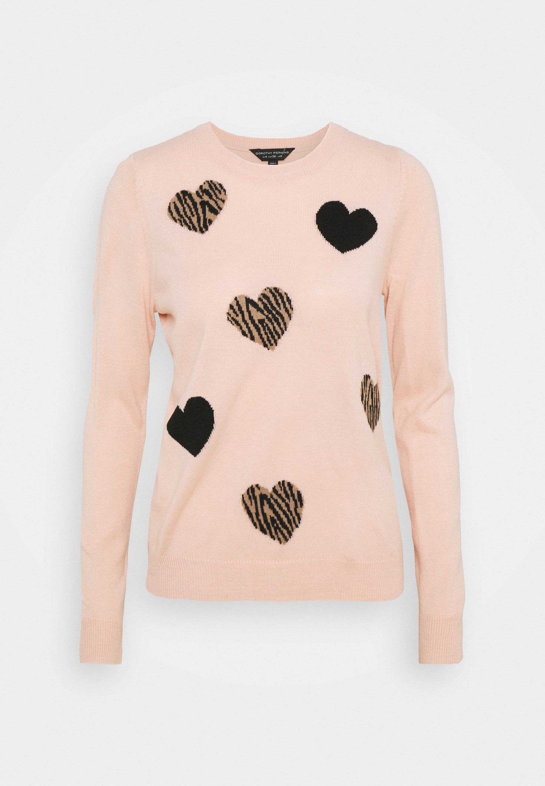Dorothy Perkins ALL OVER ANIMAL HEART JUMPER Trui blush Dorothy Perkins BRUSHED HOODY Trui blushdonkerroze