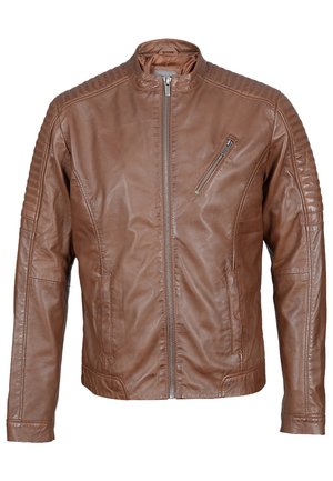 BASSUS - Lederjacke - cognac