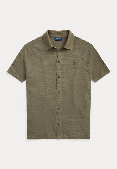Polo Ralph Lauren TEXTURED COTTON LINEN SHIRT JUMPER - Krekls - thermal green