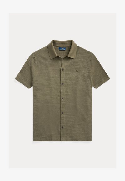 Polo Ralph Lauren TEXTURED COTTON LINEN SHIRT JUMPER - Krekls - thermal green