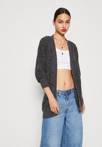 ICHI IHNOVO - Cardigan - dark grey melange