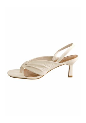 REGULAR FIT - SIGNATURE TOE THONG SLINGBACK - T-pántos szandálok - white