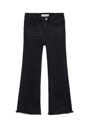 FRAYED - Flared Jeans - black denim