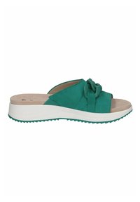 Caprice Ciabattine - emerald suede