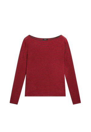 Massimo Dutti, STRIPED WOOL-BLEND KNIT SWEATER - Striktrøje - red