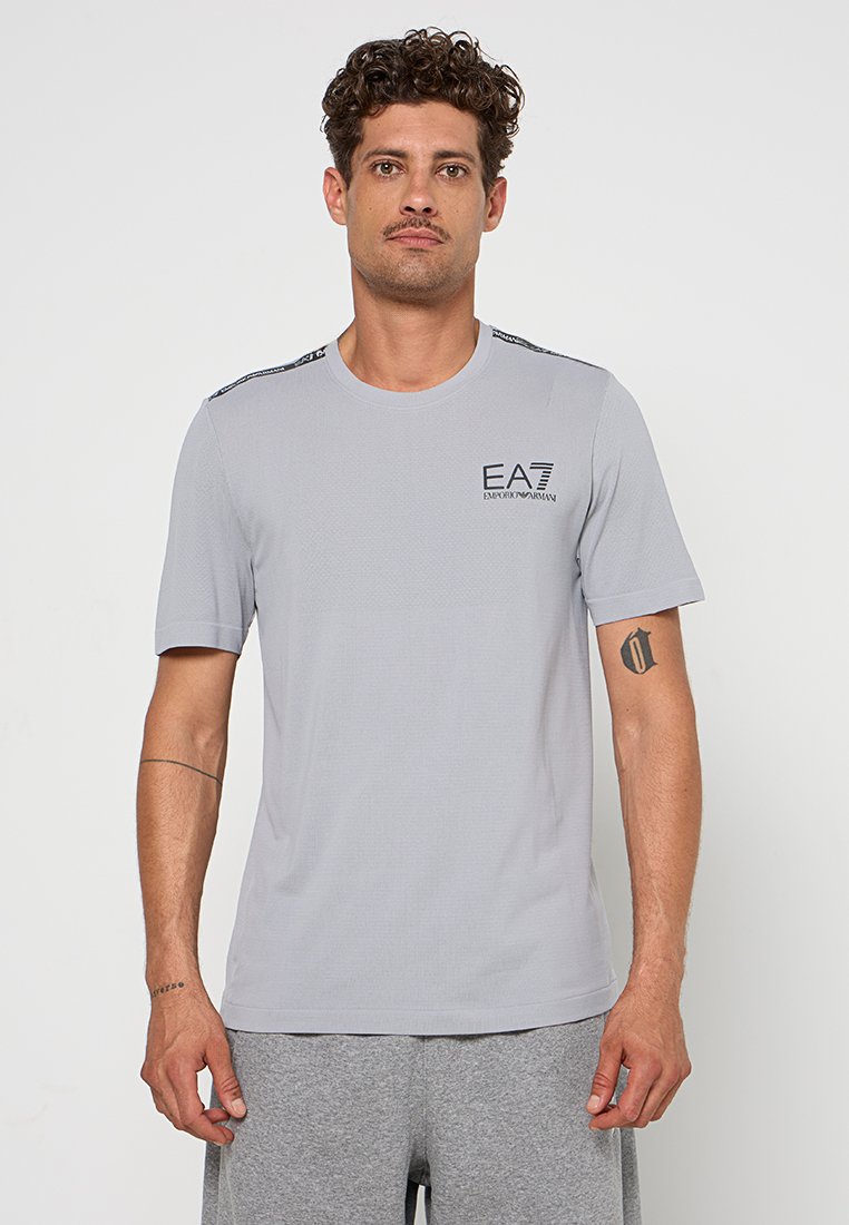 EA7 Emporio Armani T-shirt print grijs