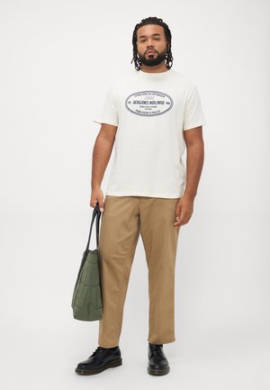 JORYORK FRONT TEE 3 PACK - Print T-shirt - antique white/black/tibetan red