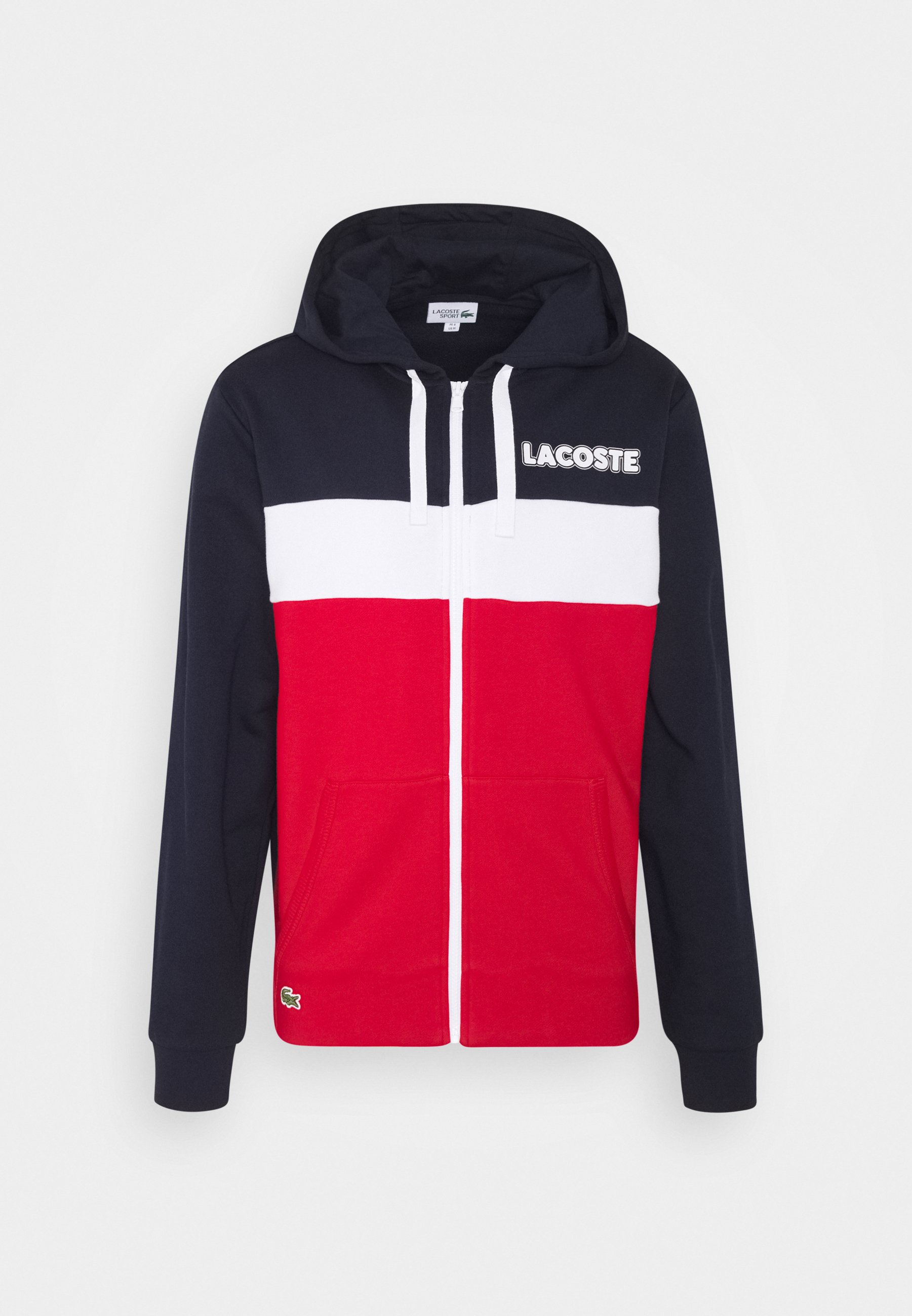 lacoste navy zip hoodie