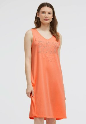 Soccx, SOCCX BASIC BEACH-KLEID MIT ARTWORK - Jersey dress - electric orange