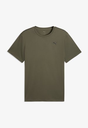 Puma, M TAD ESSENTIAL POLY TEXTURE TEE - T-Shirt print - loden green