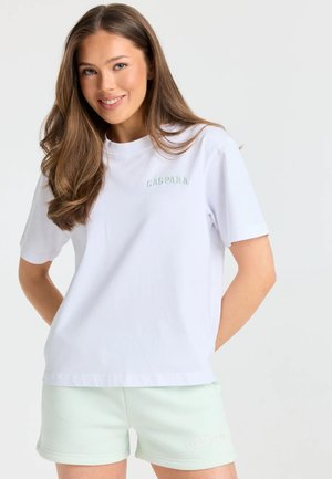 Caspara, W. ALL-STAR T-SHIRT - T-shirts basic - brilliant white w  pistachio