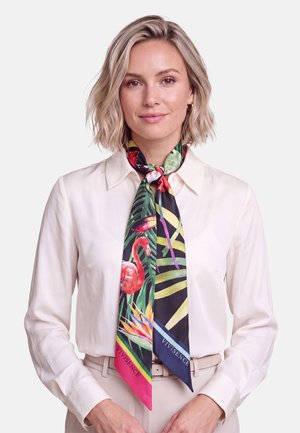 Vivisence, S180-007 - Scarf - black green flowers