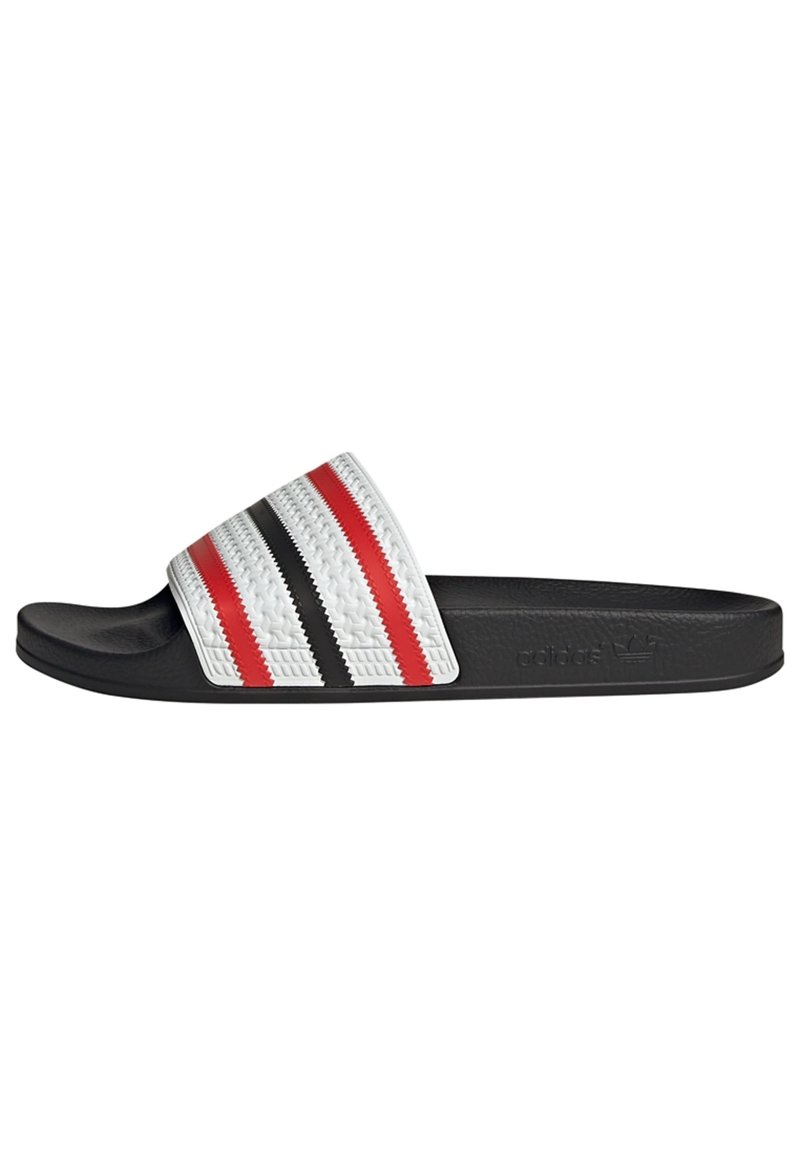 adidas Originals ADILETTE - Mules - cloud white red core black/blanc - ZALANDO.FR