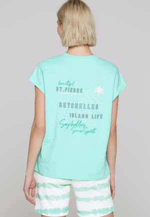MIT RÜCKEN-ARTWORK - Print T-shirt - aqua splash