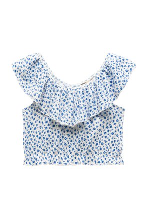 Koton FLORAL CROP - Bluse - blue