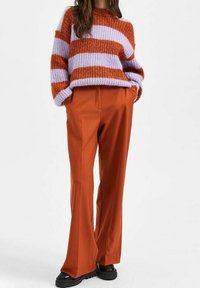 Selected Femme Tygbyxor - burnt orange denim
