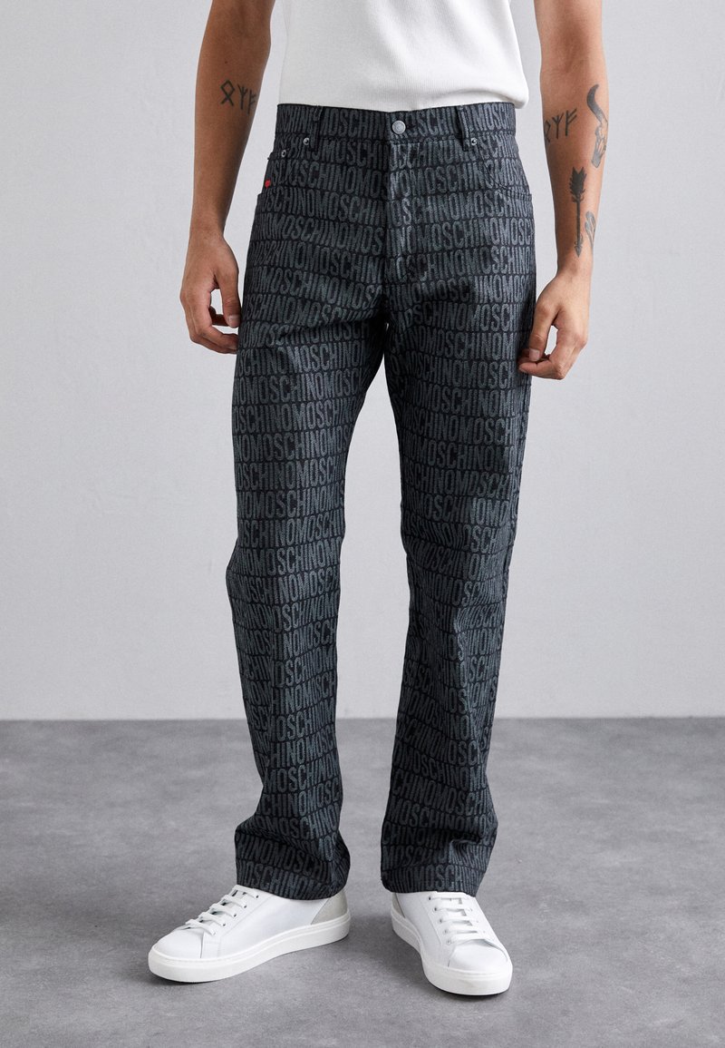 MOSCHINO PANTALONE - Ravne kavbojke - fantasia nero