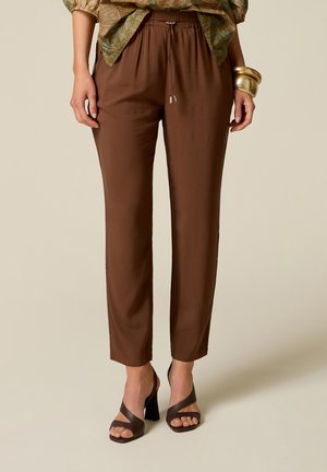Oltre, PANTALONI JOGGERS - Stoffhose - marrone