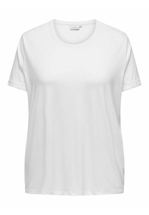 ONLY Carmakoma CARMOSTER FOLD UP  - Basic T-shirt - white
