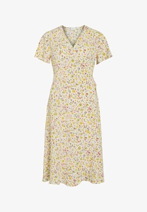 VILA, VILOVIE S/S WRAP MIDI DRESS - NOOS - Päevakleit - yarrow