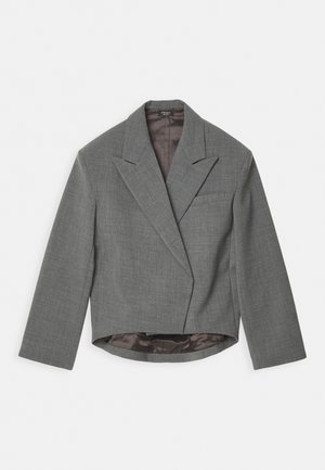 OVERSIZED TOXEDO JACKET - Cappotto corto - grey