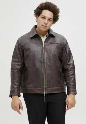 Leather jacket - chocolate brown