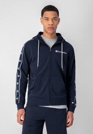 HOODED FULL ZIP - Sweater met rits - dark blue