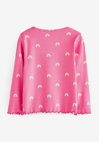 Next Pikkade varrukatega topp - bright pink rainbow