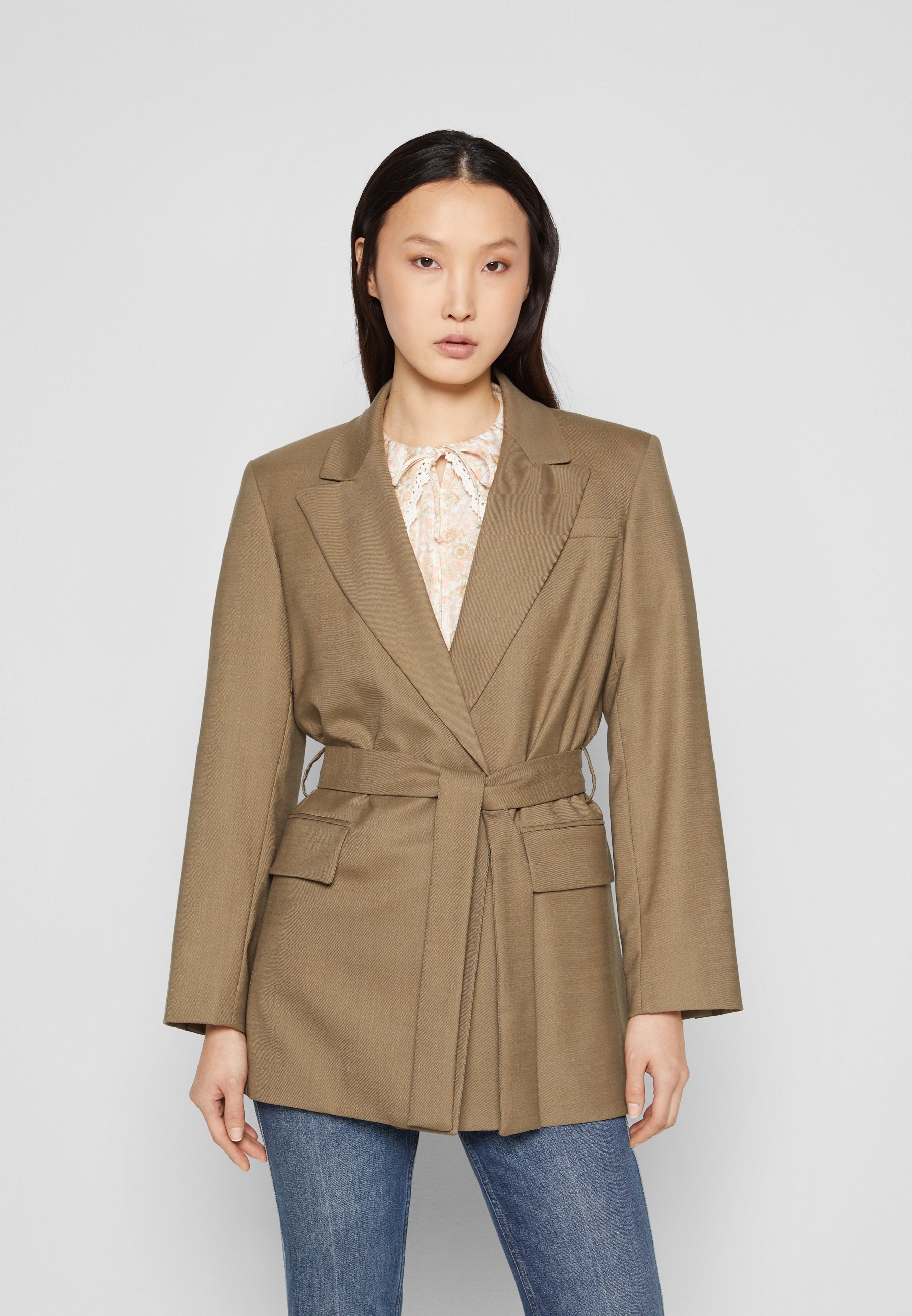 maje VIE - Short coat - kaki/khaki 