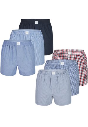 H.I.S 2 PACK - Boxershorts - marine kariert/blau