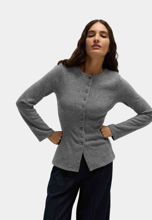 COSY CREW NECK SLIM FIT  - Cardigan - grey marl