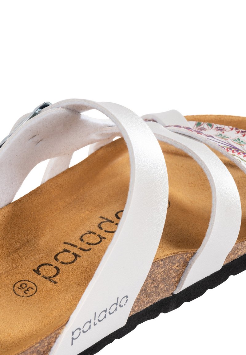 Damen Sneaker | Palado KRETA Pantolette flach white-rosa ornament/weiß - DT83821 Damen Sneaker | Palado KRETA Pantolette flach white-rosa ornament/weiß - DT83821