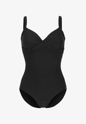 Cellbes of Sweden, DRAPED SHAPING SWIMSUIT - Badeanzug - black