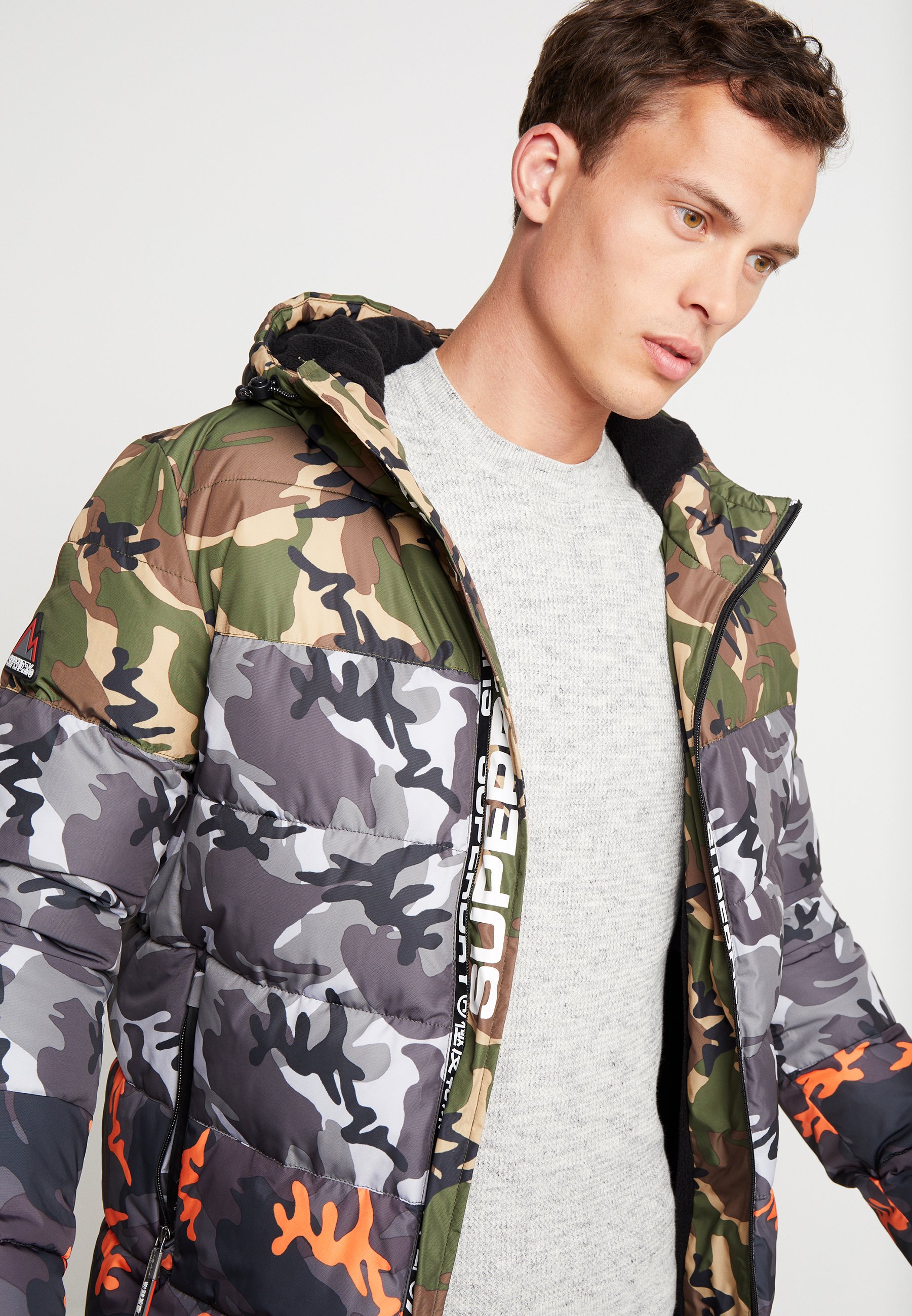 camo and black jacket