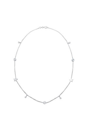 SPARKLING ELEGANCE - MIT KRISTALLEN VON SWAROVSKI® - Collana - silver-coloured/white