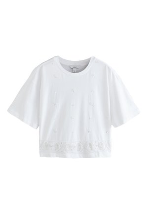 Next, REGULAR FIT - EMBELLISHED PAISLEY SHORT SLEEVE CREW NECK T-SHIRT . - T-shirt con stampa - white