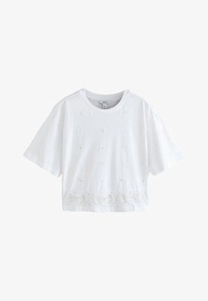Next, REGULAR FIT - EMBELLISHED PAISLEY SHORT SLEEVE CREW NECK T-SHIRT . - T-shirt print - white