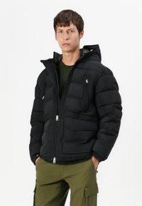 Replay CLASSIC HOODED PUFFER - Winter jacket - black